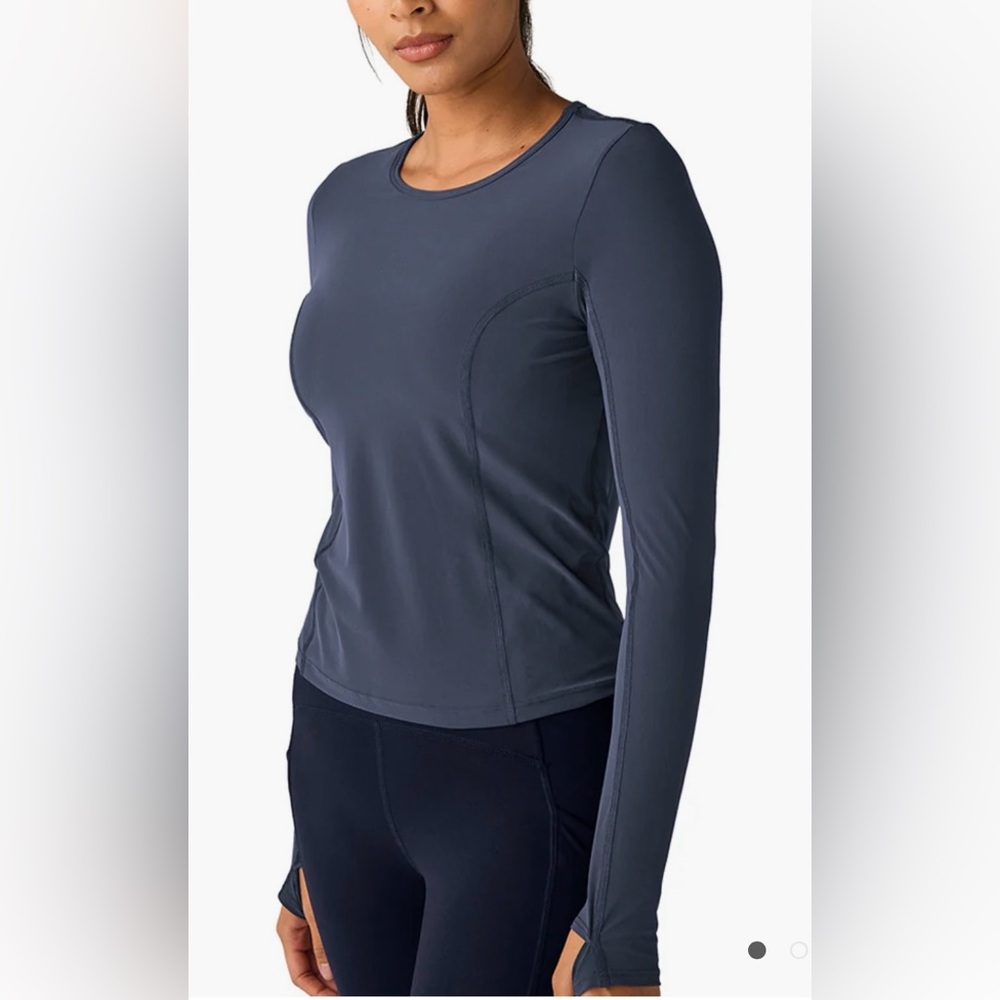 NWT Beyond Yoga Power beyond Lite Air Shield Long Sleeve Athletic Top - Grey - L - Picture 2 of 13